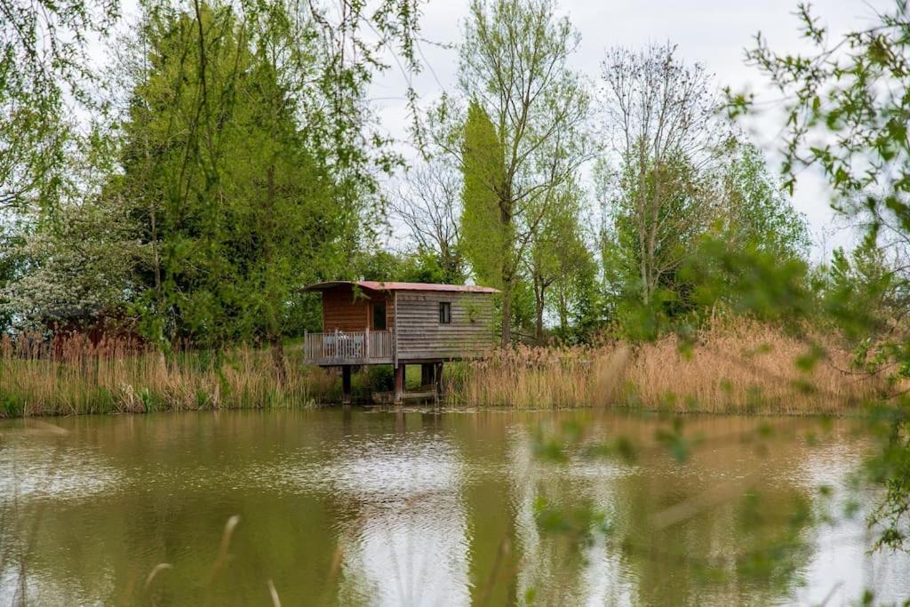 Lakeside Cabin On Stilts- 'Kingfisher' Rous Lench 外观 照片